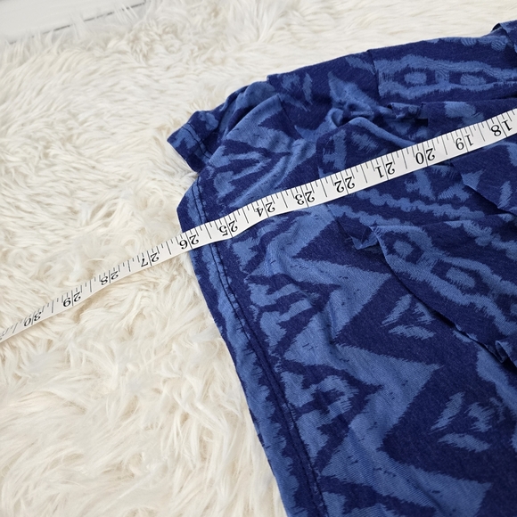 AB Studio Blue Ruffle Front Top - Picture 6 of 12